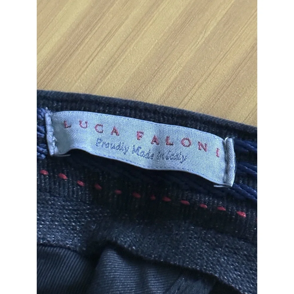 Luca Faloni Cortina Chino Pants UK 38 IT 54 Black Cotton Made In Italy